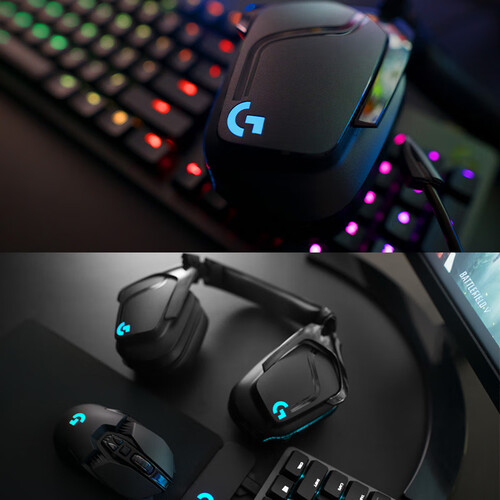 罗技(g)游戏耳机 logitech 罗技 g633s 耳罩式头戴式降噪有线耳机