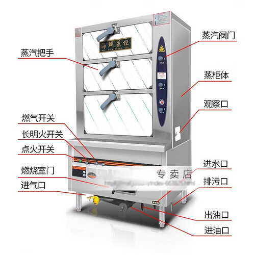 喜莱盛xls商用蒸饭柜蒸饭车蒸柜蒸箱食堂饭店酒楼蒸饭机蒸包机大型