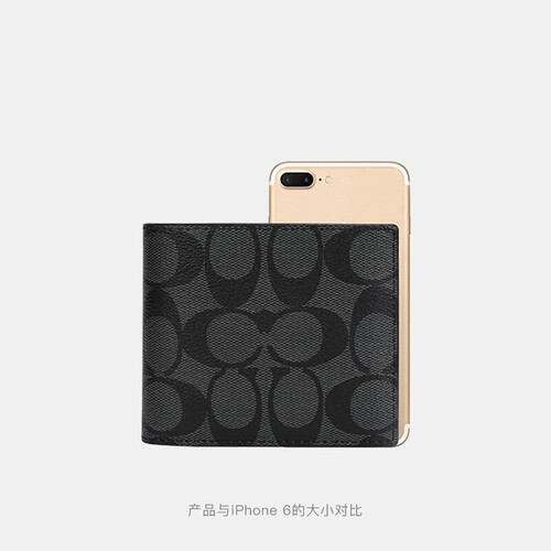 蔻驰(coach)钱包 coach 蔻驰 男士pvc短款钱包 f74993 cqbk 黑色多少