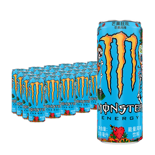 可口可乐cocacola魔爪芒果味狂欢能量风味饮料330ml24罐可口可乐出品