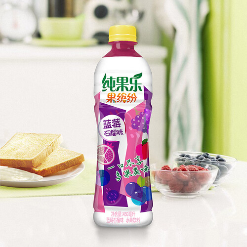 百事可乐果缤纷 蓝莓石榴味 果汁饮料 450ml*15瓶 整箱装 百事出品