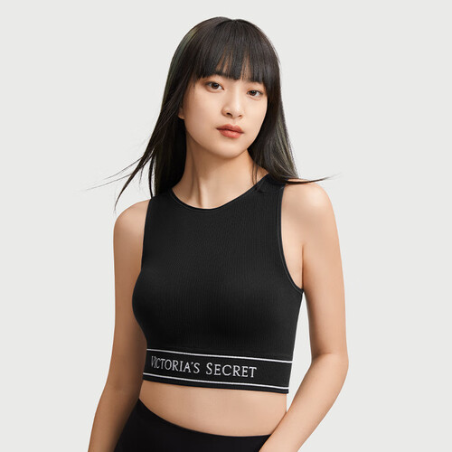 维多利亚的秘密杨幂同款维密logo针织背心文胸运动内衣女舒适修身无