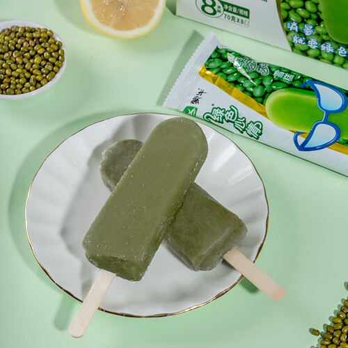 蒙牛(mengniu)冰淇淋 mengniu 蒙牛 绿色心情绿莎莎雪糕70g×10支