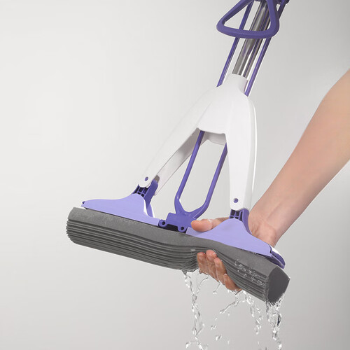 美丽雅(maryya)胶棉拖把吸水对折免手洗海绵拖把家用一拖净懒人拖把