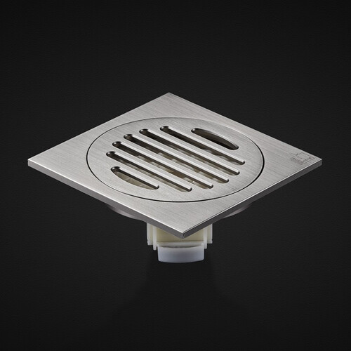 潜水艇submarineltf4010黄铜镀镍四防地漏干湿区通用超薄亚银拉丝面40