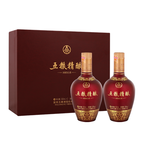 五粮液(wuliangye)白酒 wuliangye 五粮液 五粮精酿中国红 礼盒52度
