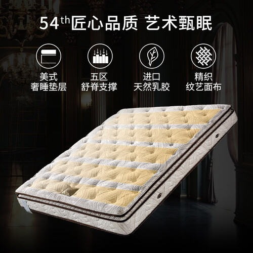 雅兰(airland)弹簧床垫 airland 雅兰 宫殿 五区护脊弹簧乳胶床垫 1.