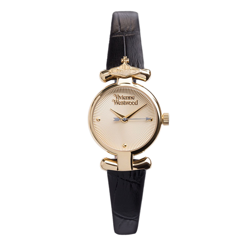 薇薇安·威斯特伍德(vivienne westwood)西太后女士手表黑色皮带时尚