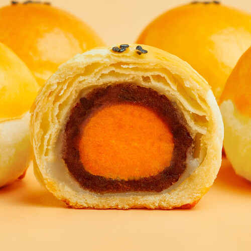 轩妈家蛋黄酥低糖版330g6枚红豆味早餐糕点雪媚娘点心休闲零食