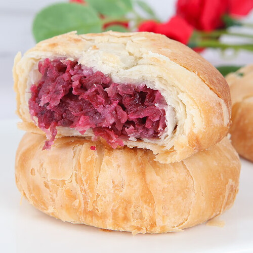 潘祥记鲜花饼现烤50g10枚云南老字号玫瑰花饼传统糕点零食小吃鲜花饼