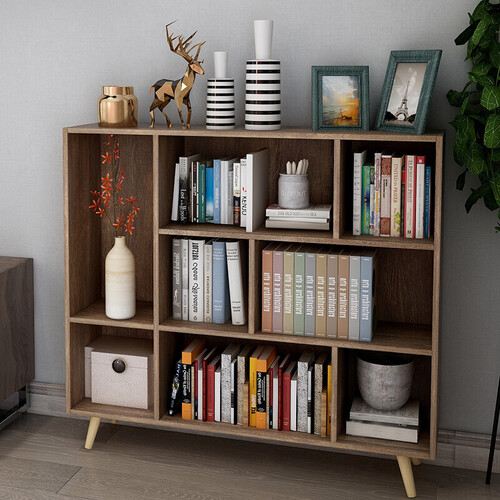 木以成居书架 木以成居 ly-4083f 实木储物书柜 橡木色多少钱-聚超值