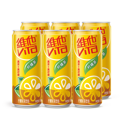 维他奶维他柠檬茶饮料310ml6罐铝罐装柠檬果味红茶饮品家庭备货