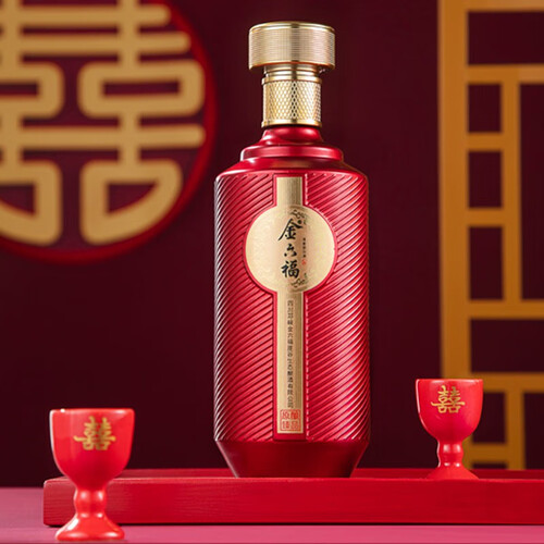 金六福白酒 金六福 长寿图中国红 53度 清香型白酒 500ml 单瓶装多少