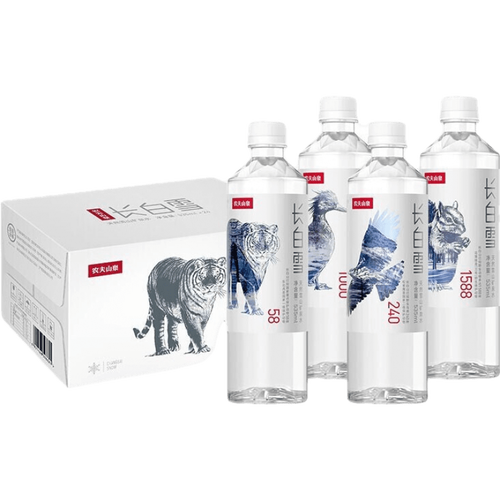 农夫山泉饮用天然雪山矿泉水长白雪整箱535ml24瓶包装随机