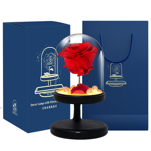 para ella永生花 plus会员:para ella 无线充电红玫瑰永生花灯多少钱