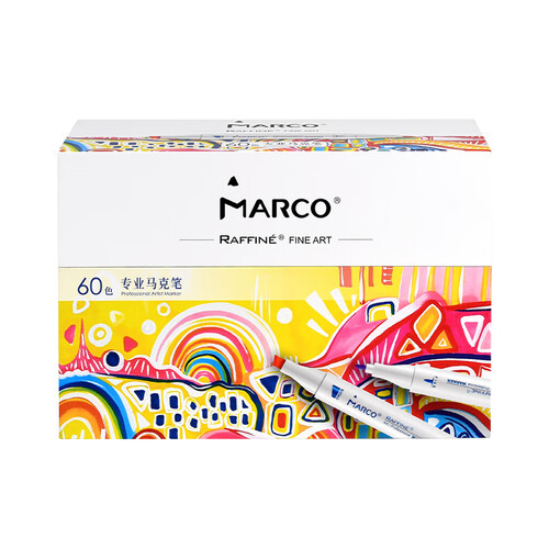 马可(marco)画具画材 marco 马可 raffine系列 780018az 双头油性马克