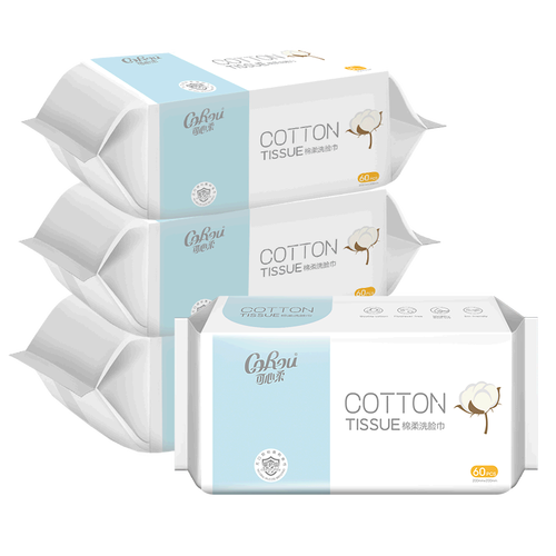 可心柔(corou)抽纸 corou 可心柔 婴儿植物棉柔巾 60抽*4包多少钱-聚