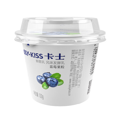 kiss 蓝莓果粒鲜酪乳 100g*6杯 低温酸奶风味发酵乳 33元-聚超值