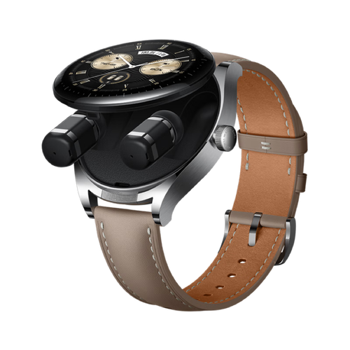 华为huaweiwatchbuds卡其色真皮表带47mm表盘华为运动智能手表耳机表