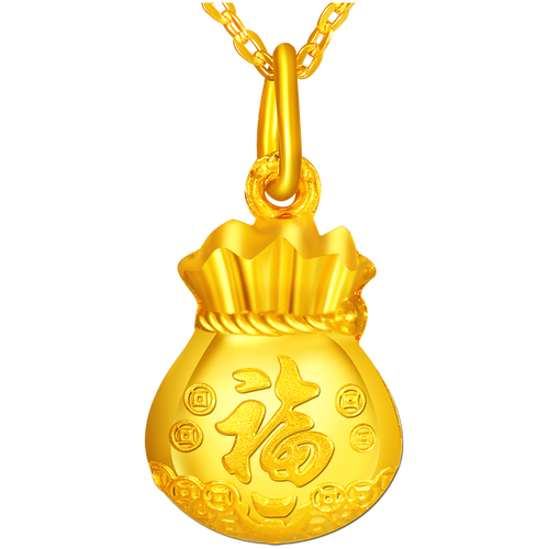 菜百首饰黄金吊坠 cbai 菜百首饰 9aap1222 儿童福袋足金吊坠 2.