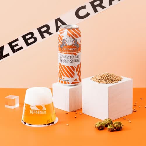 斑马精酿啤酒 zebra craft 斑马精酿 德式小麦精酿啤酒500ml*12听