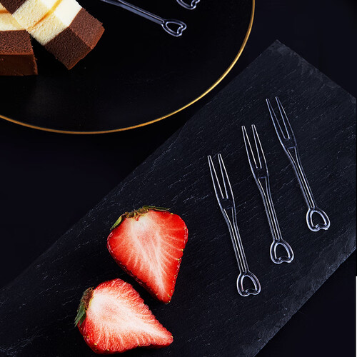 优奥(youao)一次性用品 优奥一次性叉子【200支独立装】水果叉塑料叉