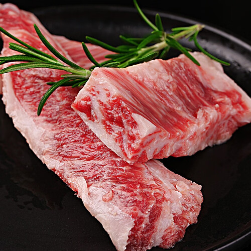 龙江和牛原切和牛牛肋条肉500g国产牛肉谷饲600天以上冷冻