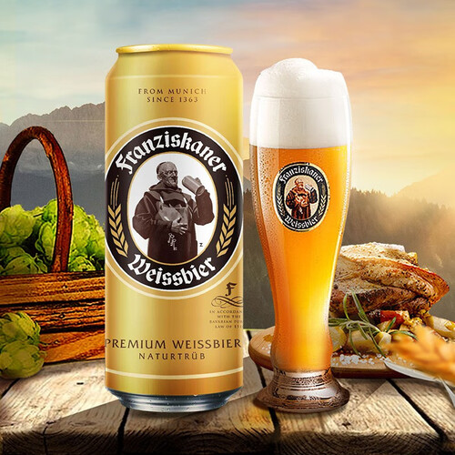 范佳乐德国小麦白精酿啤酒500ml12听整箱装原教士啤酒