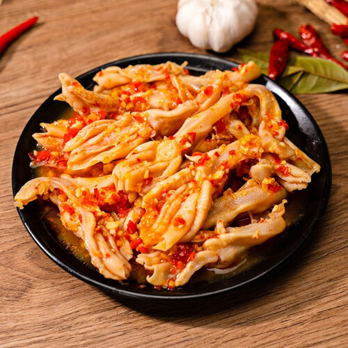 小胡鸭 香辣蒜香鸭掌有骨去骨无骨鸭爪零食小吃 【锁鲜盒装】蒜香无骨