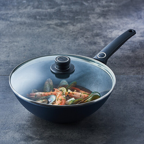 woll德国制造不粘炒锅钻石系列30cm中式炒锅少油烟家用炒菜锅进口锅具