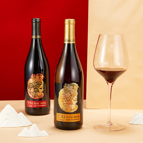 茅台moutai红酒国粹珍藏级干白干红葡萄酒礼盒装750ml2瓶