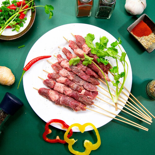 游牧御品肉禽菜肴 游牧御品 蒙古牛肉串 腌制入味 (30串)多少钱-聚