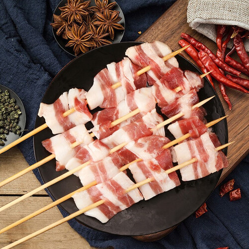 游牧御品 五花肉串11份 烧烤食材烤肉烤串 黑猪肉香脆不腻 炒菜猪