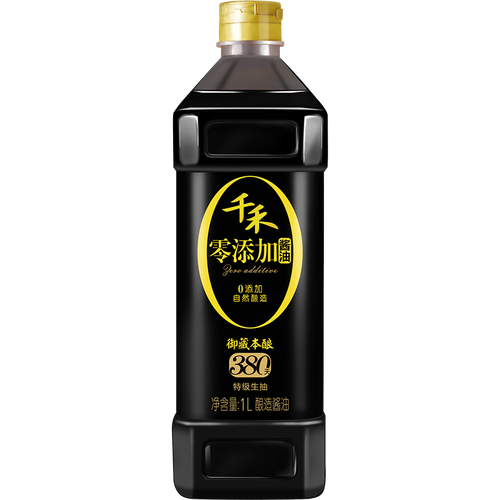 千禾酱油御藏本酿380天特级生抽零添加酿造酱油1l不使用添加剂