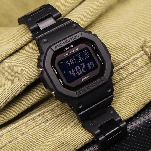 卡西欧casio男表gshock太阳能电波蓝牙小方块运动手表gwb5600bc1b