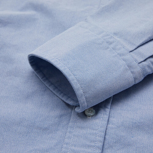 汤姆布朗thombrowne男士蓝色棉质罗缎袖口牛津布长袖衬衫mwl150e06