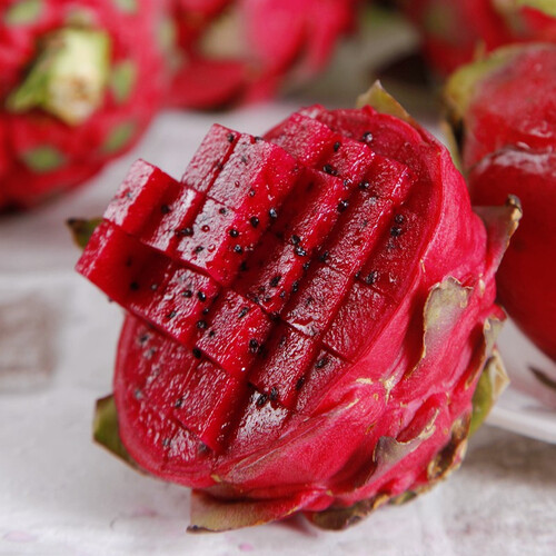 1234京鲜生国产树上熟红心火龙果 4粒400g 生鲜水果 超低优惠19.