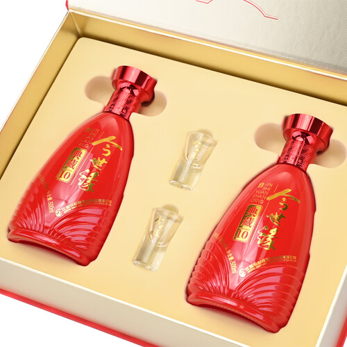 今世缘典藏10浓香型白酒42度500ml2瓶礼盒装
