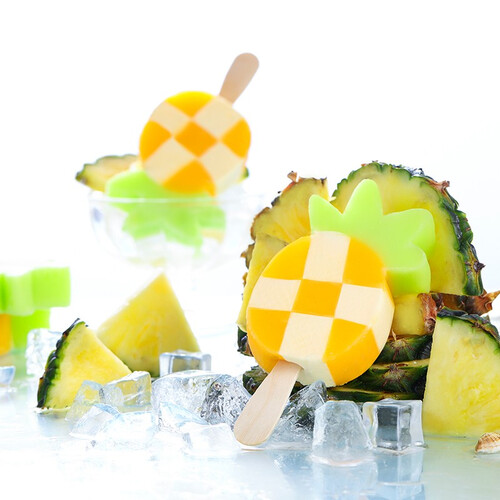 伊利冰工厂炫菠萝雪泥味冰淇淋75g8支盒cba联赛官方合作雪糕冷饮