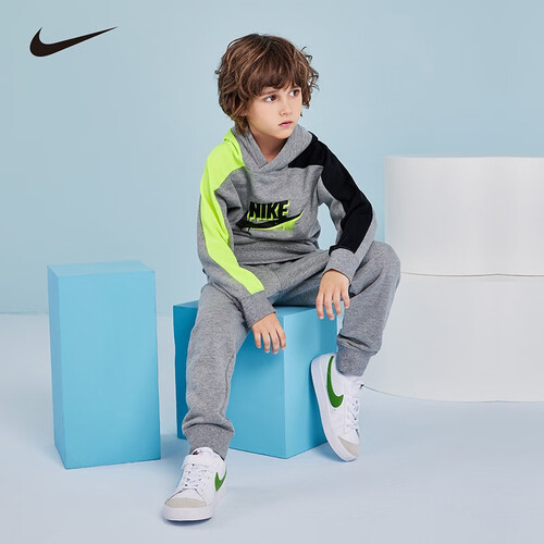 耐克(nike)儿童套装 nike 耐克 儿童薄绒卫衣长裤 2件套多少钱-聚超值