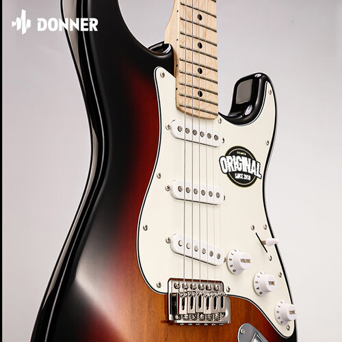 donner吉他 donner 唐农 q1初学单摇专业电吉他 日落橘-全套礼包多少