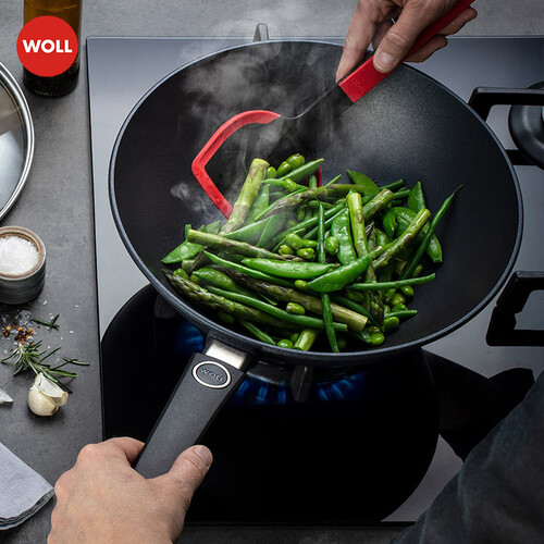 woll德国制造不粘炒锅钻石系列30cm中式炒锅少油烟家用炒菜锅进口锅具
