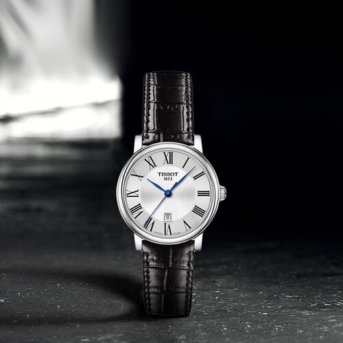 天梭tissot瑞士手表卡森臻我系列女士手表t1222101603300石英