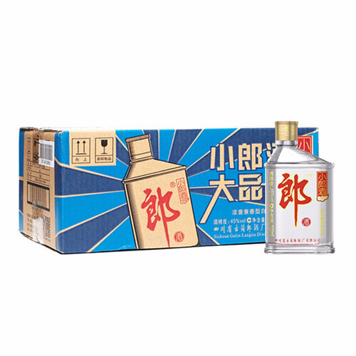 郎白酒 langjiu 郎酒 小郎酒 45度兼香型白酒 100ml 经典24瓶 整箱装
