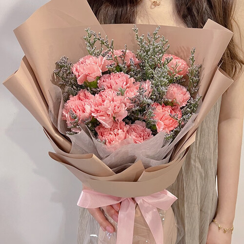 母亲节礼物康乃馨鲜花花束送妈妈粉康红康送长辈送老师送朋友混搭花束