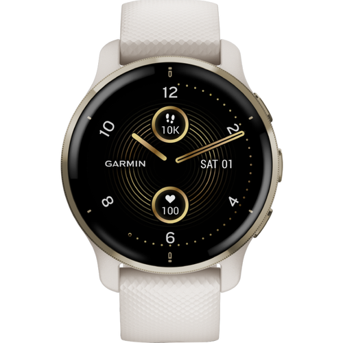 佳明garminvenu2plus雅致白心率血氧跑步游泳健身时尚运动智能手表