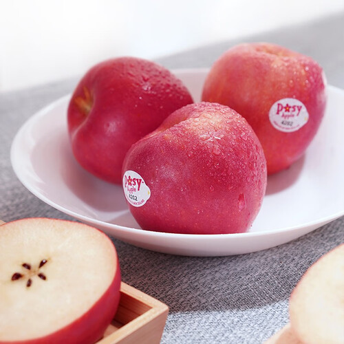 京鲜生新西兰posy小花苹果12粒礼盒装特级单果120150g生鲜水果