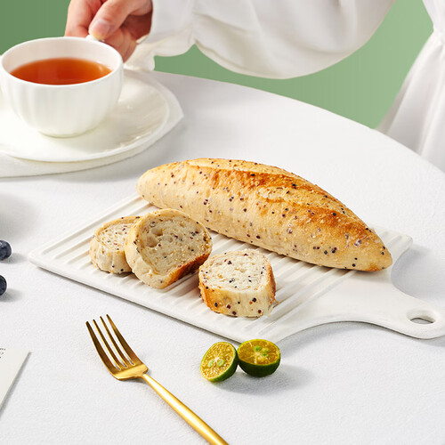 吾双面包法式乡村藜麦面包520g 四根装 烤即食冷冻法棍轻食杂粮 49.