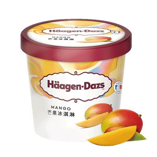 哈根达斯haagendazs芒果口味100ml杯冰淇淋京东冷链配送