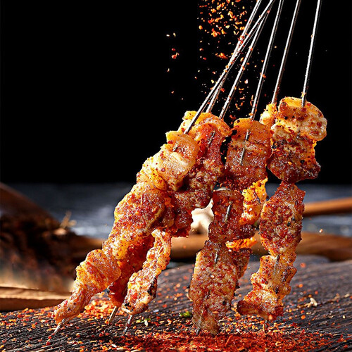 游牧御品 五花肉串10串烧烤食材烤五花肉烤肉串方便半成品 优选黑猪